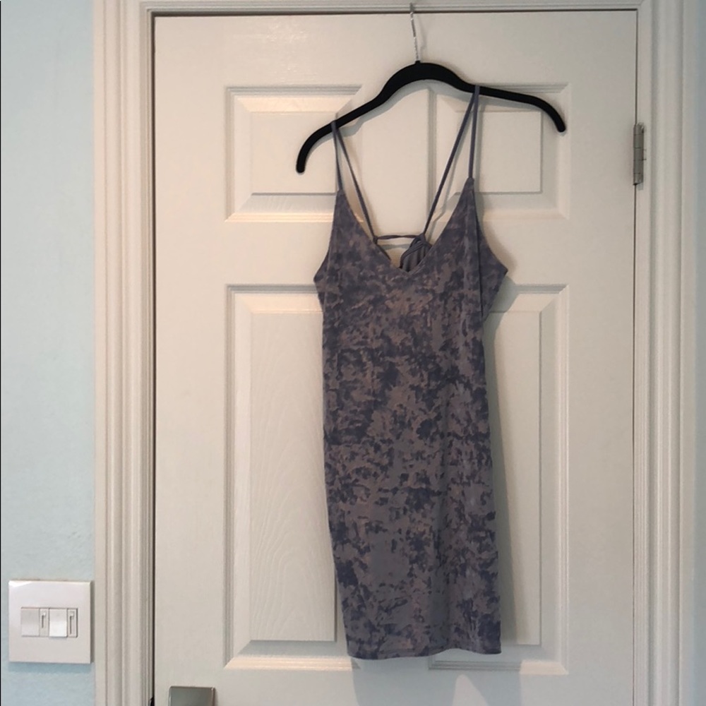 Express Light Blue Velvet Dress